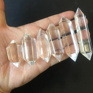 Toverstokken Helder Kwarts Genezend Kristal Hexagonaal Dubbelpuntprisma Gepolijst Tuimelde Steen Natuurlijke Huisdecoratie Love Opp Bags - Product Image 1