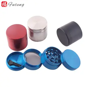 Futeng Bán Buôn Thuốc Lá Herb Grinder Gia Vị CNC Răng Tùy Chỉnh Logo Phụ Kiện Hút Thuốc Máy Xay Khói