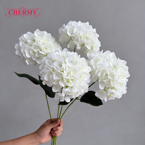 TH1561 Hortensia Azul, Flor Artificial al por Mayor, Tallo Único <span class=keywords><strong>de</strong></span> Seda, Tamaño Grande, Decoración Floral para Bodas, Hortensias, Flores Artificiales - Product Image 3