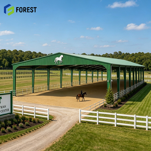 Arène équestre modulaire préfabriquée en acier de qualité industrielle, grande portée, pavillon couvert automatisé pour l'équitation - Product Image 1