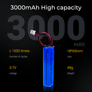 แบตเตอรี่ลิเธียมไอออน 18650 3.7V 3000mAh แบบชาร์จได้ ประสิทธิภาพสูง ขายส่งจำนวนมาก ราคาพิเศษ - Product Image 6