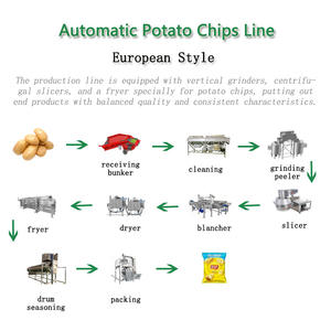 مصنع إنتاج رقائق البطاطس بسعة 100-500 كجم/ساعة، حلول قابلة للتخصيص، خدمة ما بعد البيع عالمية - Product Image 2