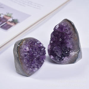 Grappe d'améthyste uruguayenne naturelle bloc d'améthyste de quartz violet profond pierre de cristal polie pour la décoration de la maison trophée de cristaux - Product Image 5