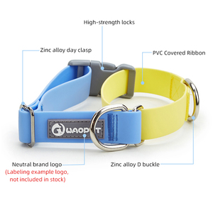 Fabricante de alta calidad, lujo, venta al por mayor, hebilla de Metal, entrenamiento ajustable, impermeable, Martingala, logotipo personalizado, <span class=keywords><strong>Collar</strong></span> de perro mascota de PVC - Product Image 2