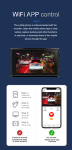 Zimtop 2022 Novatek 96670 IMX335 Enregistreur vidéo de voiture caché Wifi Double <span class=keywords><strong>cam</strong></span>éra de tableau de bord <span class=keywords><strong>Taxi</strong></span> Boîte noire GPS - Product Image 6