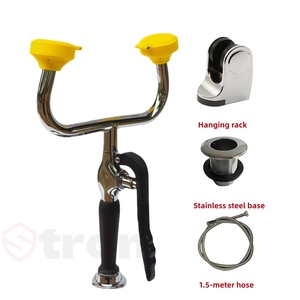 Phòng thí nghiệm máy giặt mắt đồng mạ điện vòi phun màu vàng trạm rửa mắt khẩn cấp đồng mạ điện cầm tay - Product Image 3