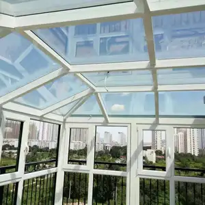 高数量钢化玻璃铝日光室玻璃房子阳台