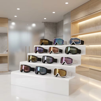 Lunettes de ski unisexes TEMPUS Fashion Custom OEM avec anti-buée et sangles magnétiques, lentilles interchangeables, lunettes de sport