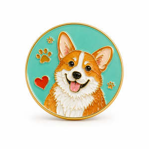 Imán de Refrigerador con Retrato de Mascota Personalizado en Esmalte Cloisonné, Regalo con Foto de Perro o Gato, Recuerdo Conmemorativo Hecho a Mano - Product Image 5