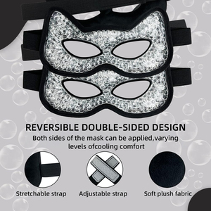 Máscara Ocular Reutilizable Ligera <span class=keywords><strong>para</strong></span> Alivio del Dolor Badu, Compresa Fría/Caliente con Cuentas de Gel y Correa Ajustable <span class=keywords><strong>para</strong></span> Cuidado de la Belleza - Product Image 4