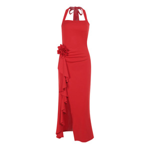 OuYaan abito formale con temperamento <span class=keywords><strong>da</strong></span> donna aderente a motivi floreali 3D senza maniche asimmetria elegante abito <span class=keywords><strong>da</strong></span> sera <span class=keywords><strong>da</strong></span> donna Maxi abito <span class=keywords><strong>da</strong></span> sera - Product Image 6