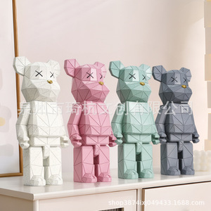 Figura de oso geométrica de resinas sintéticas, diseño moderno, decoración del hogar, decoración para sala de estar, regalo de cumpleaños, pieza única - Product Image 2