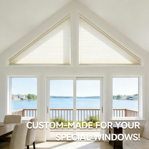 Persianas Celulares Triangulares Motorizadas Inteligentes ZSTARR, Persianas <span class=keywords><strong>de</strong></span> Panal Trapezoidales Derechas para Ventanas Especiales con un Distintivo Ángulo <span class=keywords><strong>de</strong></span> 90 °   Ángulo. - Product Image 2