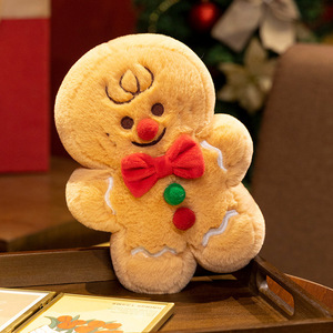 Kunden spezifische Weihnachts serie Cartoon Bär Lebkuchen mann Kaninchen Plüschtiere Weiche Plüsch puppen für PP Baumwolle Stress abbau - Product Image 3