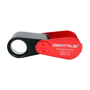 Portable LED UV <strong>Triplet</strong> Loupe Rechargeable Diamond Checking Magnifier Illuminated Jeweler Loupe 10x - Product Image 5