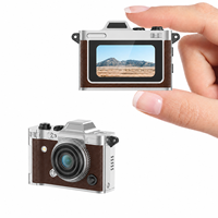 Mini caméra OEM DC29S en cuir composite, carte SD, 5MP, vidéo 2K, partage instantané Android, batterie intégrée 200mAh, écran LCD IPS 1,47 pouces, USB-C