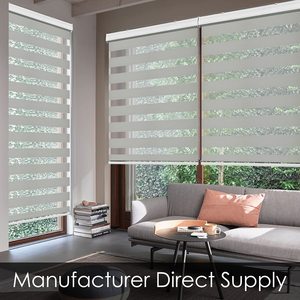 Stores enrouleurs extérieurs en tissu, rideaux enrouleurs <span class=keywords><strong>duo</strong></span> blancs, stores occultants intelligents <span class=keywords><strong>jour</strong></span> et <span class=keywords><strong>nuit</strong></span>, tissu zébré, fournisseur en gros - Product Image 6