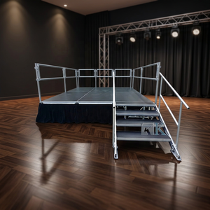 Portable Stage <b>Platform</b> 4ftx8ft Stable Quick Install Aluminum Alloy Stage - Product Image 1