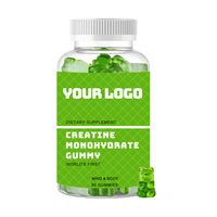 Gummies pré-entraînement OEM à la créatine monohydrate et à la bêta-alanine, 60 gummies/flacon, durée de conservation de 2 ans, usage adulte, pour femmes enceintes XYD