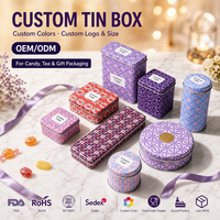 Boîte d'emballage personnalisée en fer blanc de qualité alimentaire avec logo CMYK, conteneur métallique pour biscuits, chocolat, bonbons, thé, cadeaux, usine