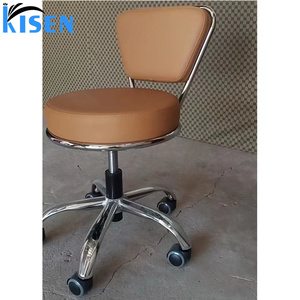 Tabouret de salon professionnel Kisen avec dossier, réglage hydraulique de la hauteur, roulettes pivotantes, robuste, pour salon, hôtel - Product Image 4