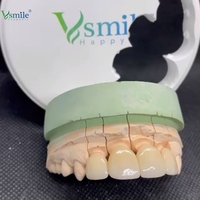 Bloc dentaire multicouche en zircone Vsmile HappyZir 46% de translucidité 1100Mpa SHT pour technicien dentaire, couronnes antérieures, bridges