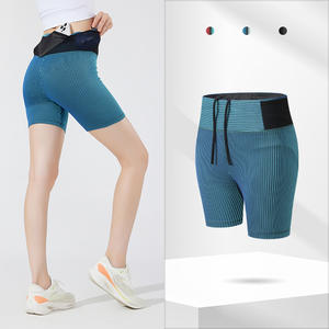 شورت ضيق للنساء 2 في 1 للجري مع جيب خصر للنساء شورت مضغوط بشعار مخصص شورت بوليستر سريع الجفاف للصالة الرياضية - Product Image 3