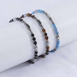 <span class=keywords><strong>Pulsera</strong></span> Boho Apilable con Cuentas <span class=keywords><strong>de</strong></span> Ónix Negro, Ojo <span class=keywords><strong>de</strong></span> Tigre y Turquesa, Regalo para Mujeres, Mejores Amigas, Madres, Hijas, Hermanas, Hombres - Product Image 2