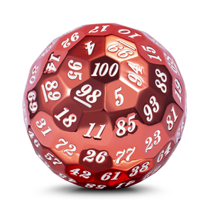 Dado Poliedrico de 100 Caras de Aleación de Zinc Metálico de 50 mm, Dado Único D100 para Juegos de Mesa de Calabozos y Dragones, Arcoíris - Product Image 4