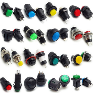 7 Colors R13-507 16MM Round Non Locking Self Reset <b>Push</b> <b>Button</b> <b>Switch</b> Start <b>Switch</b> - Product Image 1