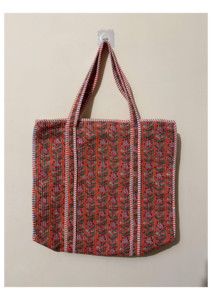 Sac fourre-tout matelassé en coton de haute qualité, style bohème, broderie florale, imprimé bloc, ensemble de sacs à bandoulière personnalisés, vente en gros pour les marchés - Product Image 2