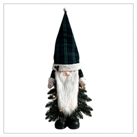 Arbre de Noël Gnome en PVC de 60 cm pré-éclairé par LED, forme minimaliste, cadeau élégant pour les amis, pour une ambiance festive et de la joie.
