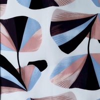 Tissu en voile 100 % coton brodé de motifs floraux et de feuilles - Écologique et léger pour robes, jupes, accessoires, rideaux et chemises pour filles