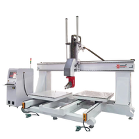 SMARTECH Promotion Machine de fraisage CNC 5 axes, commande NC Studio/Mach3, broche simple, broche haute vitesse, pour le travail du bois et du mousse