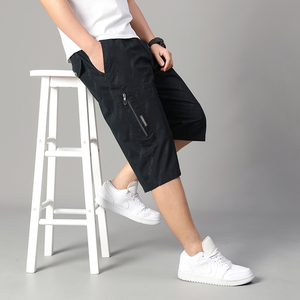 กางเกงครอปแบบบางสำหรับผู้ชายกางเกงกีฬาผ้าฝ้ายลำลองยอดนิยมของผู้ชายกางเกงหลวม2025เทรนด์ออกแบบโลโก้ฤดูร้อน - Product Image 2