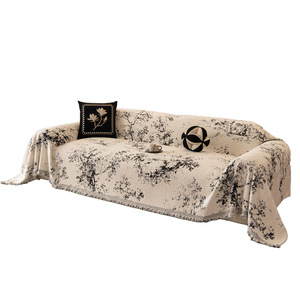 Feiyang French Style <b>Sofa</b> <b>Cover</b> Full Coverage Fuzzy Yarn Plants And Flowers Pattern Pad Type <b>For</b> General <b>Sofa</b> - Product Image 3