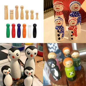 Ensemble de boîtes à poupées en bois, 50 pièces, design à dessus plat, pour bricolage, artisanat, décorations d'intérieur - Product Image 2