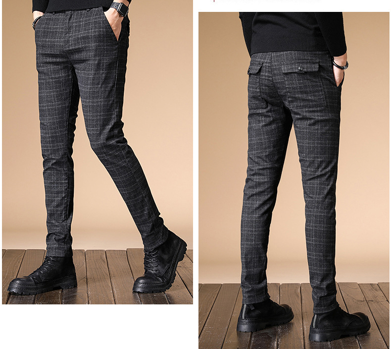 Pantalones De Jogging Ajustados A Cuadros Para Hombre | Meses Sin Interés