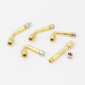 Extension de valve de pneu en laiton coudée à 45, 90, 135 degrés avec capuchon pour réparation automobile et moto - Product Image 1