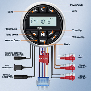 MP3 <b>Player</b> 5.0 FM Radio <b>USB</b> Audio For RV Boat Marine Use - Product Image 3