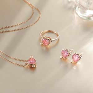 Dylam Tiny Charm <b>Fine</b> Jewelry S925 Silver Rose Gold Plated Christmas Festival Gift Heart Love Shape 5A Zirconia <b>Stud</b> <b>Earrings</b> - Product Image 6