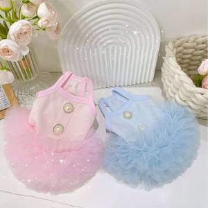 Fabricante de Vestidos para Perros de Algodón <span class=keywords><strong>Puro</strong></span> al por Mayor, Falda de Princesa Suave y Transpirable para Cachorros Malteses - Product Image 5