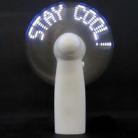 Ventilador LED Programable con Mensajes - Ventilador Portátil Recargable por USB con Luz para Fiestas, Bodas y Regalos Promocionales para Eventos