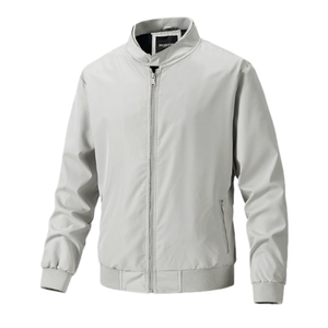 Chaqueta Bomber Casual para Hombre, Estilo Coreano, Cuello Alto, Cierre de Cremallera, Resistente al Viento, Personalizable por Fabricantes de <span class=keywords><strong>Ropa</strong></span> - Product Image 4