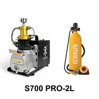 Équipement de plongée sous-marine et de sauvetage d'urgence SMACO S700 Pro 2L haute pression 200 bar 3000 psi 20 MPa avec compresseur d'air