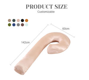 หมอนรองครรภ์แบบยาว OEM รุ่น J-type พร้อมปลอกผ้าเย็น รองรับทั้งตัว สำหรับคุณแม่ตั้งครรภ์ ช่วยพยุงหน้าท้อง สะโพก และขา - Product Image 2