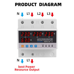 Protecteur Surtension Sous-<span class=keywords><strong>tension</strong></span> ATS Commutateur <span class=keywords><strong>de</strong></span> Transfert Automatique Sélecteur <span class=keywords><strong>de</strong></span> Phase Alimentation Ininterrompue 63A 100A <span class=keywords><strong>Limiteur</strong></span> <span class=keywords><strong>de</strong></span> Surintensité - Product Image 6