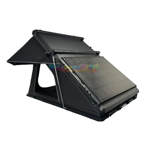 Triangle Light Weight Hard Shell Roof Top <b>Tent</b> 4 Car Rooftop <b>Tent</b> With Solar Panel Triangular Aluminum Camping Car Roof <b>Tent</b> - Product Image 5