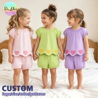 Conjunto de Yoga Multicolor para Niñas al por Mayor: Tops con Volantes y Pantalones Cortos de Alta Elasticidad, Ropa Deportiva para Niñas