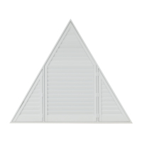 Triangle Usine Directe Blanc PVC Fenêtre Volets Personnalisé DIY BI Plier Porte Coulissante Horizontale pour Intérieur Design Plantation